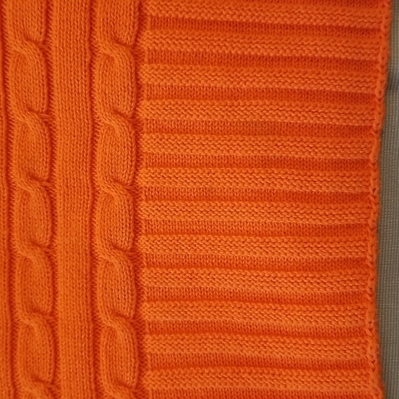 ELEGANT BABY CABLE BLANKET-ORANGE - Picture 7 of 7